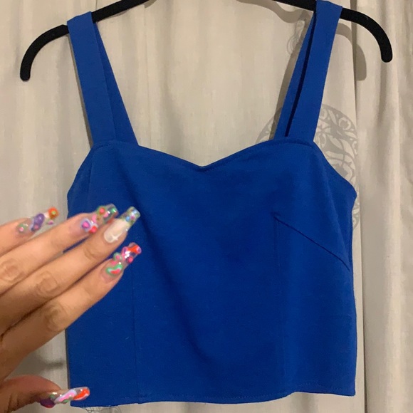 Brandy Melville Tops - MODA cropped blue blouse top